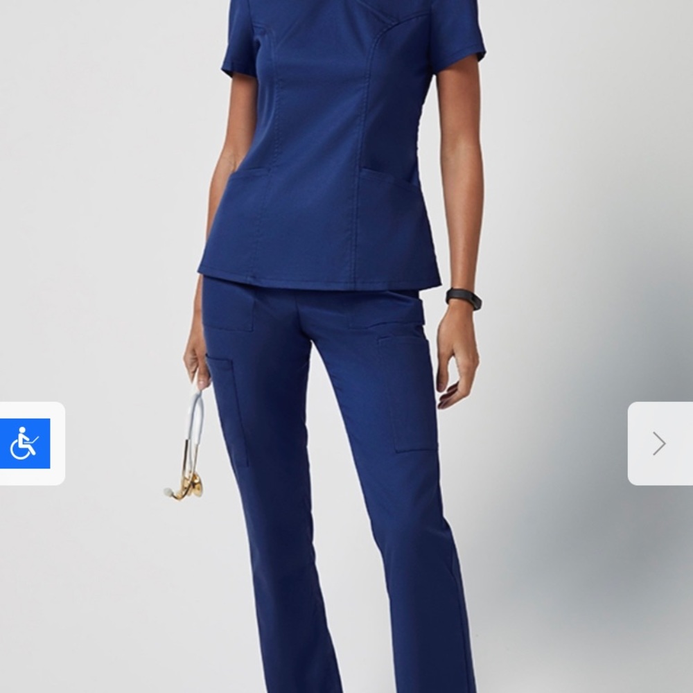 3 Full Sets - Jaanuu Scrubs in Estate Blue NWT